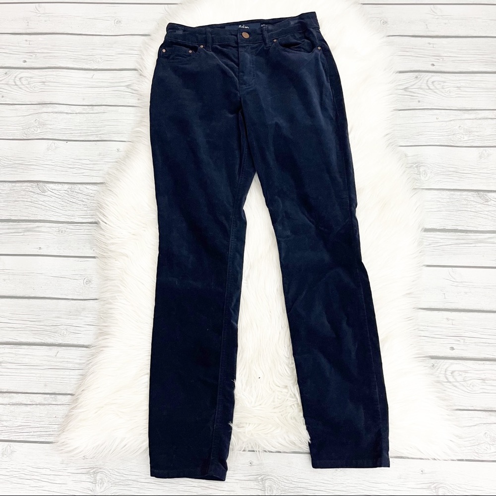 Boden Soho Skinny Blue Velvet Pants